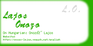 lajos onozo business card